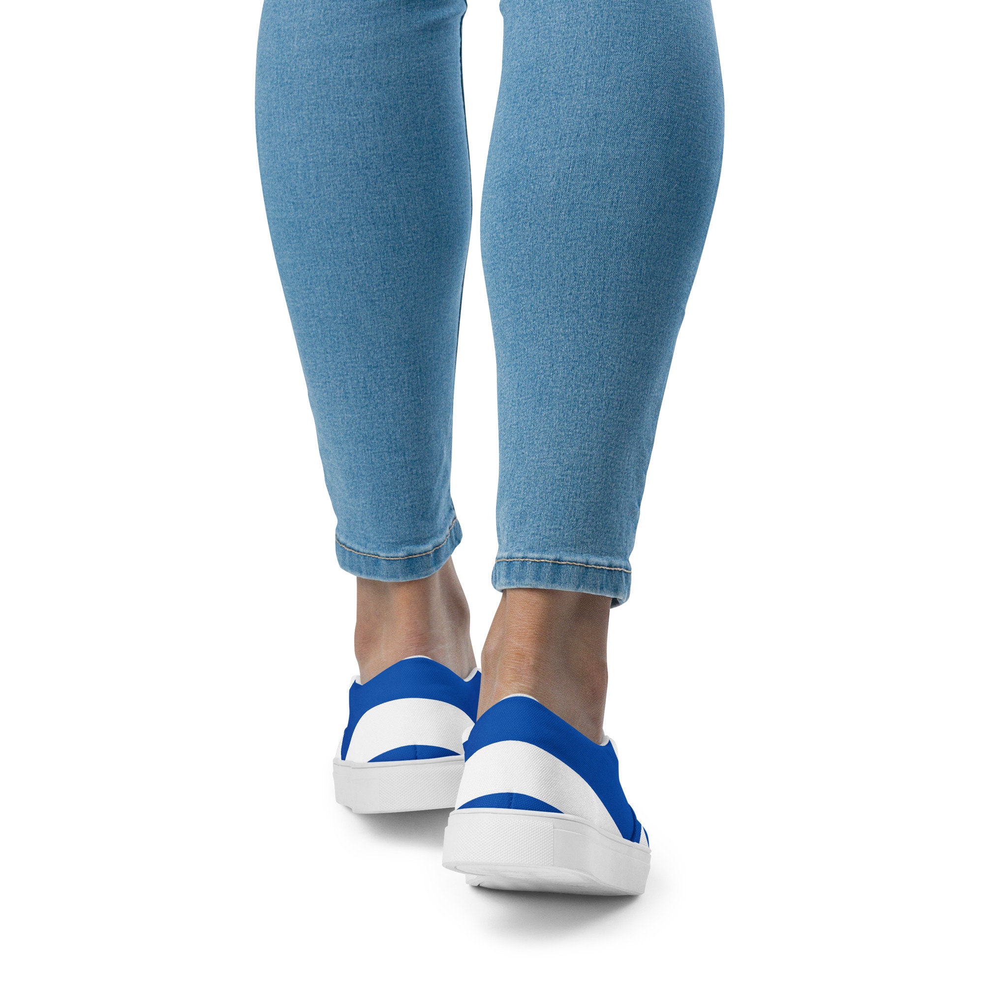 Nautical Slipon Canvas Shoes: Golden Anchor Striped Sneakers Nautical Slipon Canvas Shoes: Golden Anchor Striped Sneakers