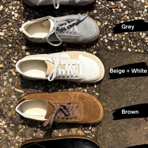 Handmade Leather Barefoot Sneakers Wide Toe Box Zero