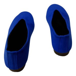 Women’s Bleu Leather Mules Handmade Pointed Toe Slip1