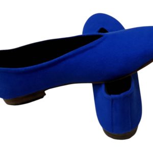 Women’s Bleu Leather Mules Handmade Pointed Toe Slip1