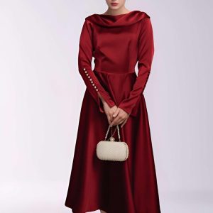 Mother Of Bride Maxi Silk Dress Elegant Long